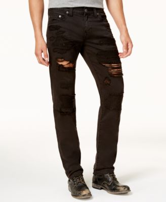 mens ripped jeans true religion