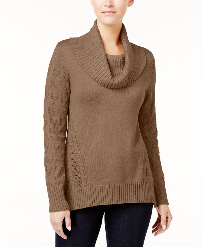 Style & Co Cowl-Neck Tunic Sweater, Created for Macy's & Reviews ...