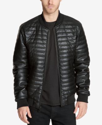 guess leather bomber jacket