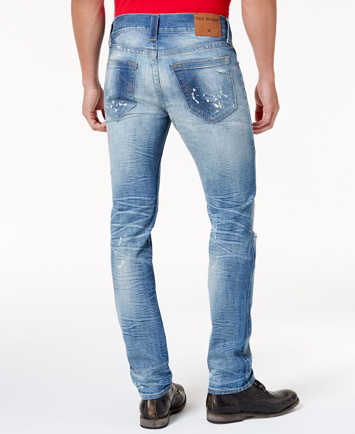 True Religion Men's Rocco Ripped Faded Skinny Fit Jeans & Reviews ...