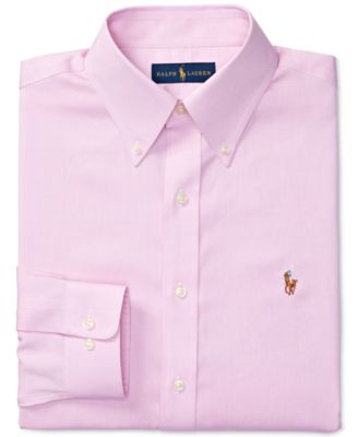 Non-Iron Oxford Pink Solid Dress Shirt 