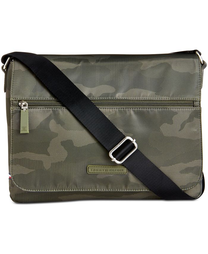 Tommy Hilfiger Men's Camo Messenger Bag & Reviews All Accessories