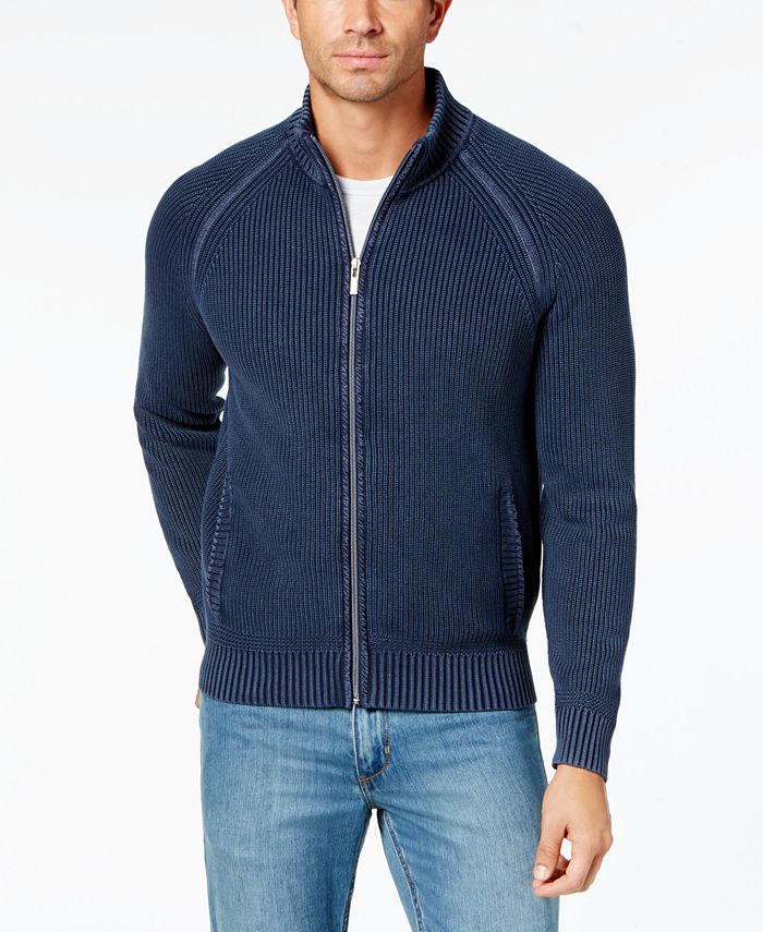 Tommy Bahama Men's Coastal Shores RibbedKnit FullZip Sweater