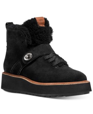 coach fur lined boots