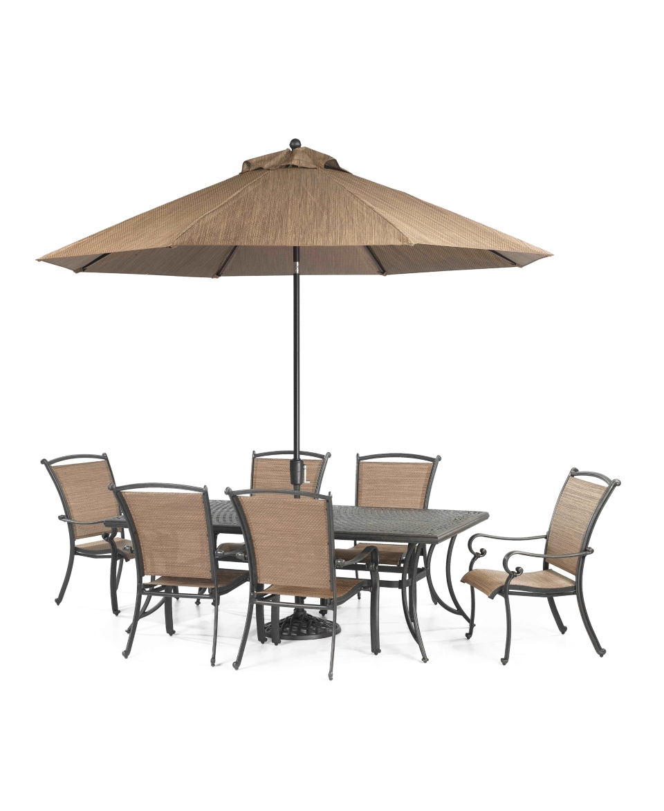 Paradise Outdoor Patio Furniture, 7 Piece Set (84 x 42 Dining Table