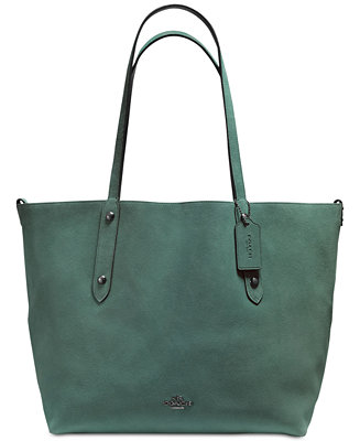 COACH Reversible Large Market Tote in Suede and Crossgrain Leather ...