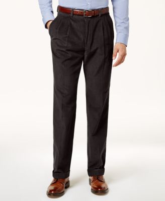 mens pleated corduroy pants with cuffs