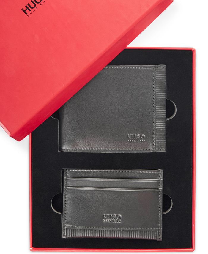 Hugo Boss Men's Leather Card Holder & Wallet Gift Set & Reviews All