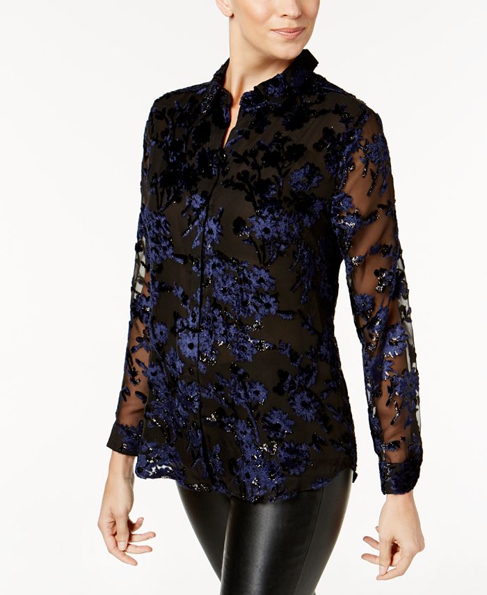 charter club petite blouses
