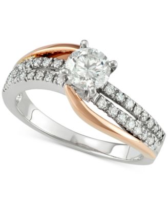 macy's engagement rings rose gold