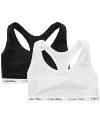 Calvin Klein Carousel 2-Pk. Logo-Band Bralette QP1114X & Reviews - All Bras  - Women - Macy's