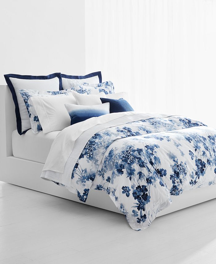 Lauren Ralph Lauren Flora Blue 3 Pc Cotton Full Queen Comforter Set Reviews Comforters Bed Bath Macy S