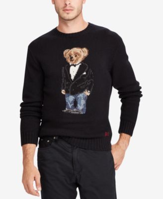 ralph lauren tuxedo bear sweater