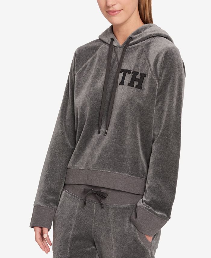 tommy hilfiger velour tracksuit womens