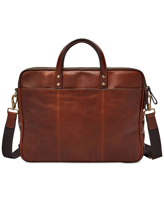 Fossil Men's Haskell Leather Briefcase & Reviews - All Accessories ...