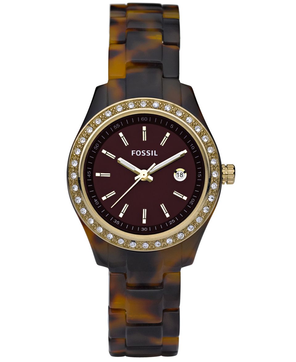 Fossil Watch, Womens Stella Tortoise Resin Bracelet 37mm ES2795   All