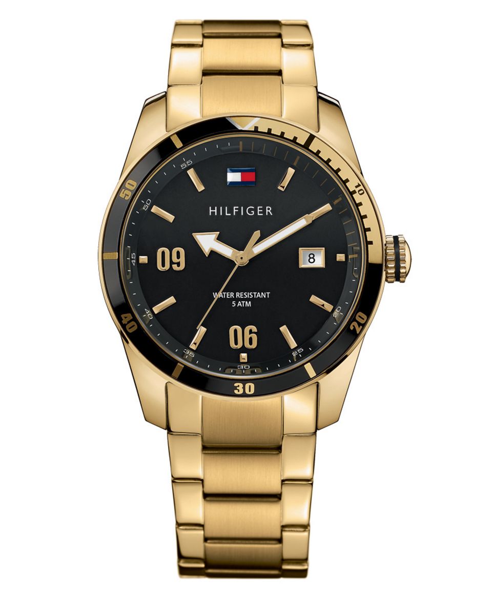 Tommy Hilfiger Watch, Mens Gold Plated Stainless Steel Bracelet 1790777   Watches   Jewelry & Watches