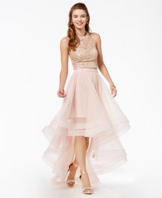 macys prom dresses two piece