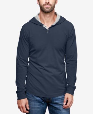 men's hooded henley