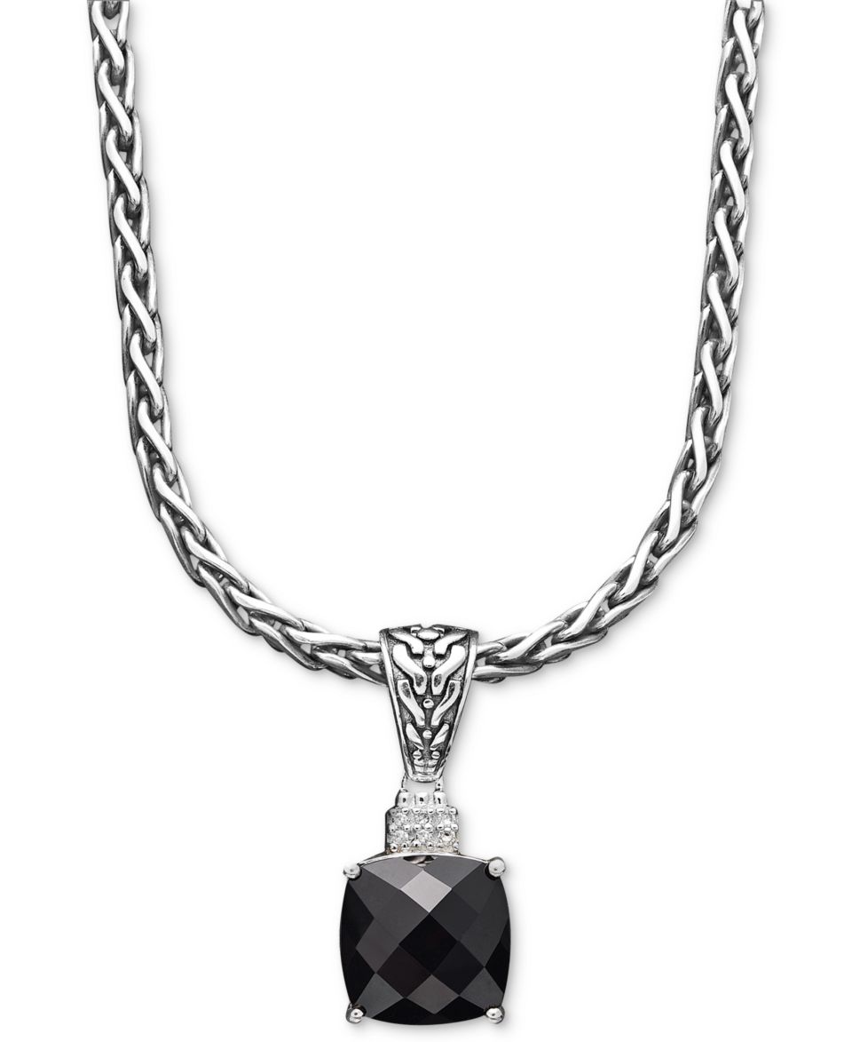 Balissima by EFFY Smokey Quartz Rectangle Pendant (9 1/4 ct. t.w.) in 18k Gold and Sterling Silver   Necklaces   Jewelry & Watches