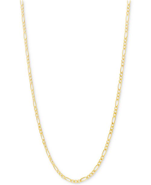 italian gold figaro link chain 22 necklace 2 3 8mm in solid 10k gold reviews necklaces jewelry watches macy s figaro link chain 22 necklace 2 3 8mm in solid 10k gold