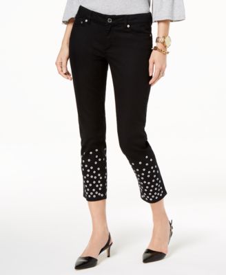embellished cuff jeans