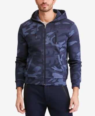 double knit full zip hoodie polo