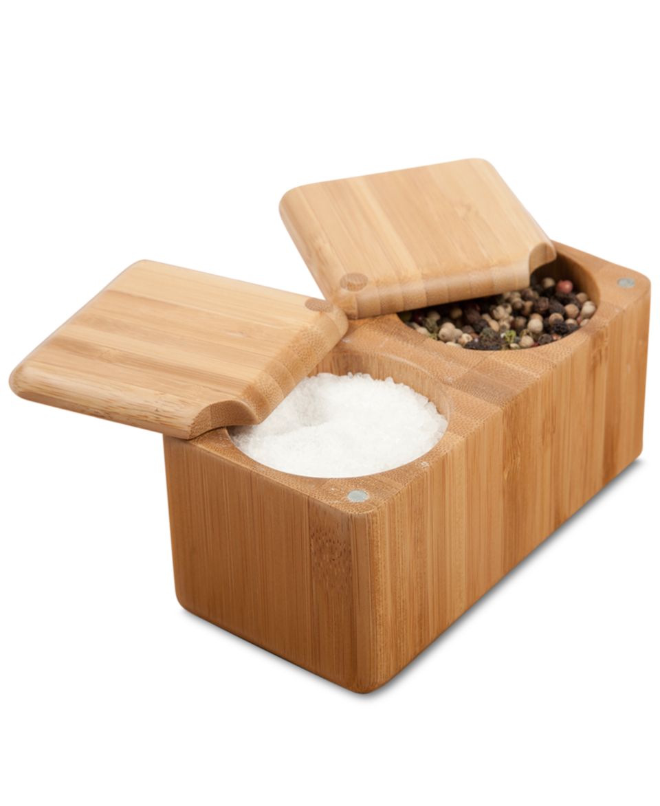 Core Bamboo Salt Box, Double Square Box