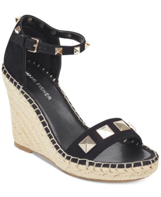 Marc Fisher Knoll Studded Wedge Sandals 