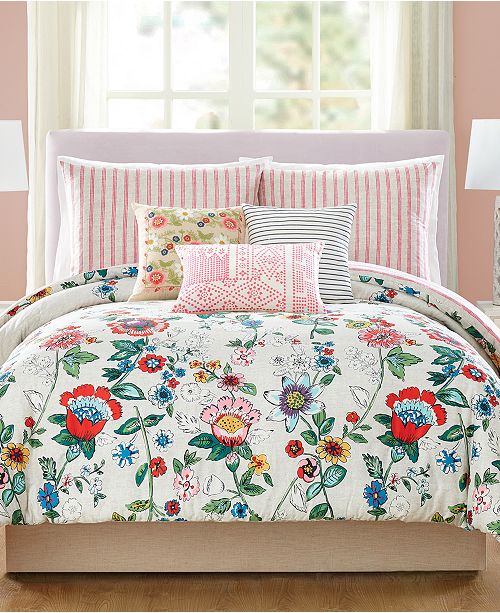 Vera Bradley Coral Floral 3 Pc King Comforter Set Reviews Bedding Collections Bed Bath Macy S