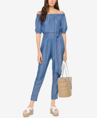 michael kors denim jumpsuit womens