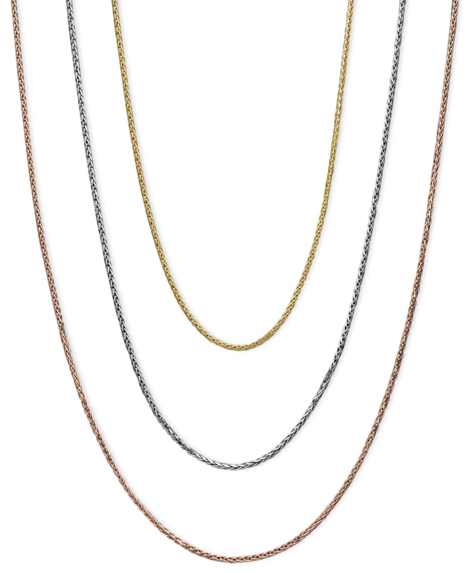 14k Gold and 14k White Gold Necklaces, 18 30 Rope Chain   Necklaces   Jewelry & Watches
