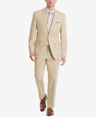 tan slim fit suit