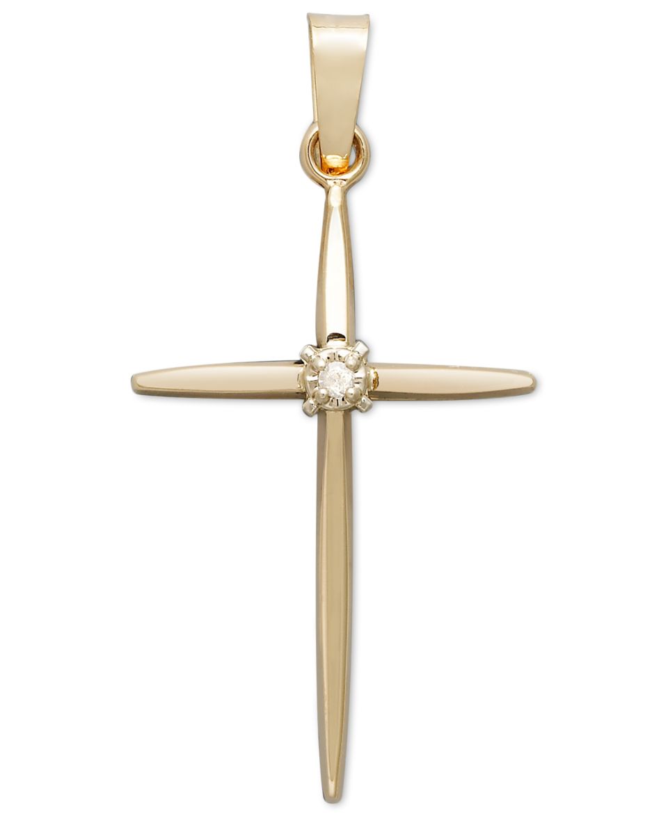 14k Gold Two Tone Pendant, Swirl Cross   Necklaces   Jewelry & Watches