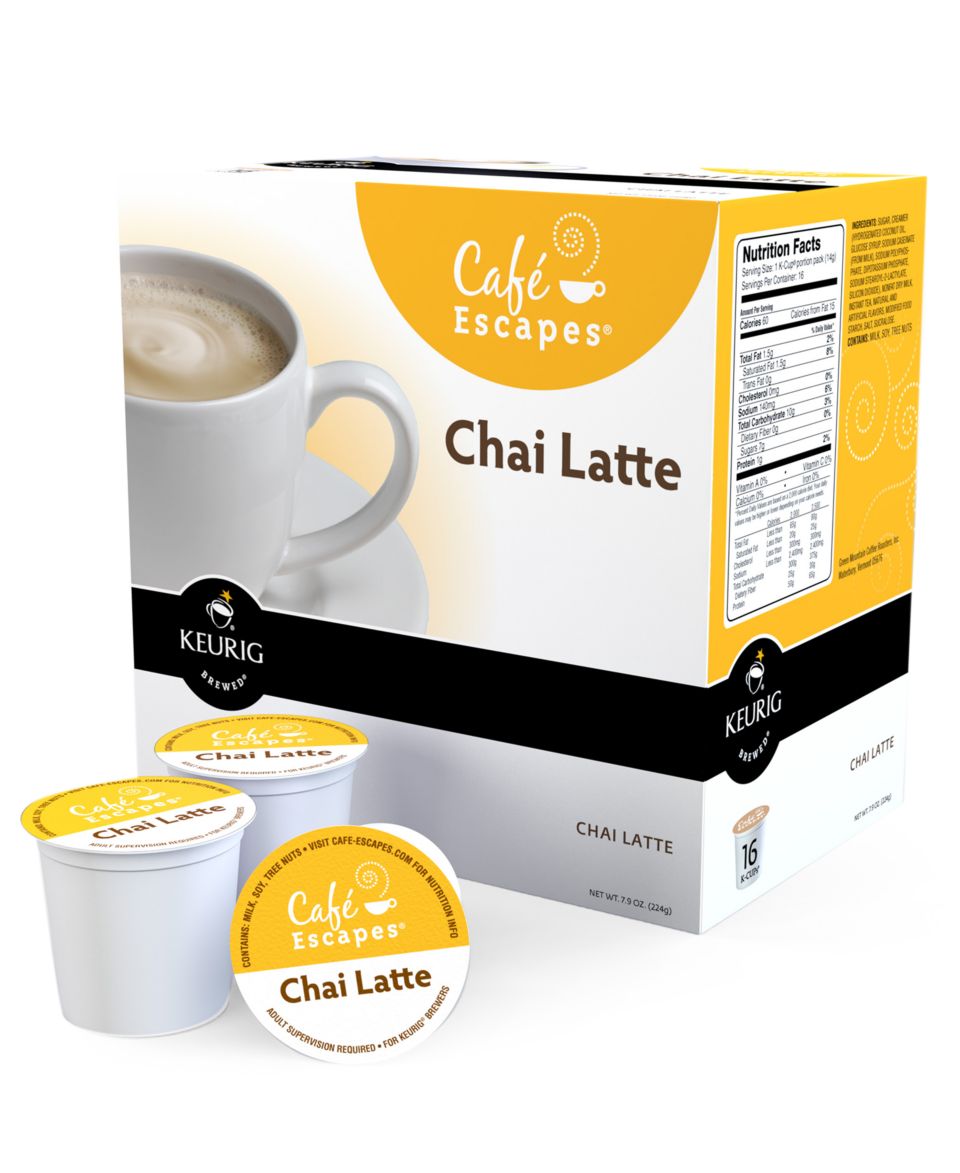 Keurig 9322 016 VueCup Portion Packs, 16 Count Cafe Escapes Chai Latte