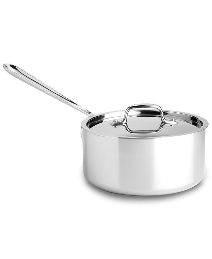 All-Clad Stainless Steel 3 Qt. Covered Saucepan & Reviews - Cookware All Clad Stainless Steel 3 Quart Saucepan