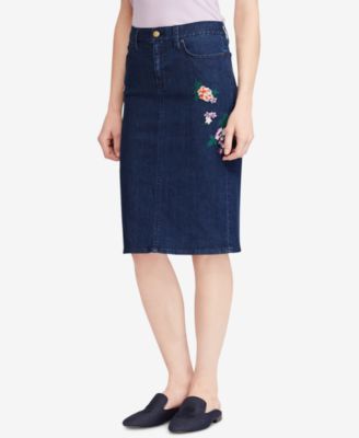 ralph lauren denim skirt macy's