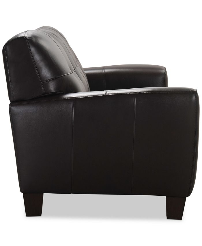 Furniture Kaleb Tufted Leather Recliner, Created for Macy's & Reviews