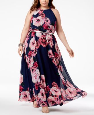 floral print maxi dress plus size