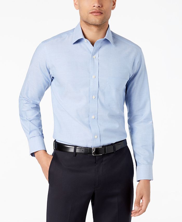Club Room Men's Slim-Fit Pinpoint Solid Dress Shirt, Created for Macy's ...