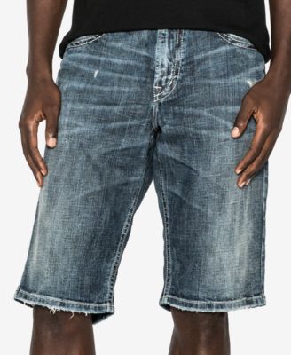 mens loose fit jean shorts