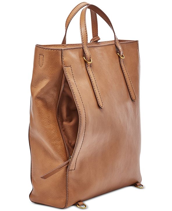 Fossil Camilla Convertible Large Leather Backpack ...