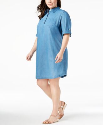 plus chambray dress