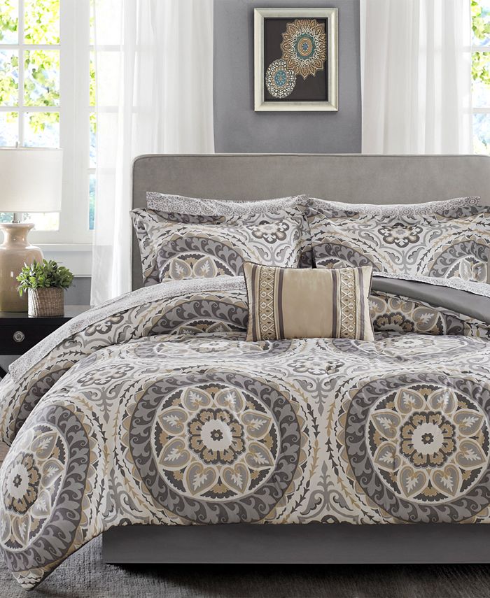 Madison Park Serenity 7 Pc Twin Comforter Set Reviews Comforter Sets Bed Bath Macy S