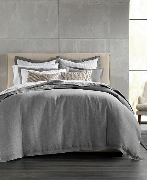 Hotel Collection Grey Linen Bedding Collection Created For Macy S Reviews Bedding Collections Bed Bath Macy S
