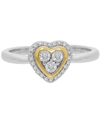 Macy's Diamond Heart Ring in 14k Gold 