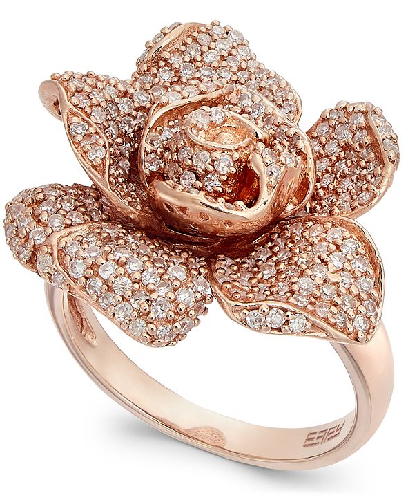 EFFY Collection Pave Rose by EFFY® Diamond Ring in 14k Rose Gold (11/8