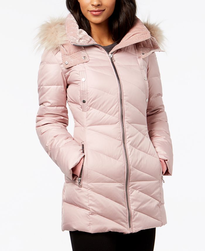 Marc New York Faux Fur Trim Puffer Coat Reviews Coats Women Macy S