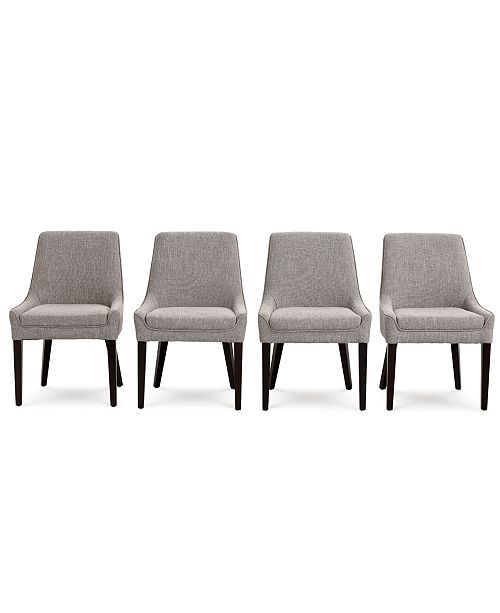 Furniture Everly Dining Chair 4 Pc Set 4 Square Back Side Chairs Created For Macy S Reviews Furniture Macy S