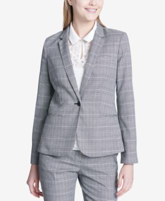 calvin klein plaid blazer